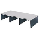 Artikelbild 1 für styro Sortierstation Styrodoc Jumbo Aufbaueinheit grau/schwarz mit 3 Fächern, Artikelnummer 251132