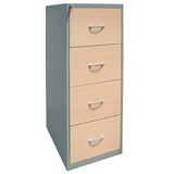 Artikelbild 1 für Gürkan Hängeregistraturschrank silber, ahorn 4 Schubladen 40,0 x 62,0 x 132,0 cm, 1 St., Artikelnummer 267591