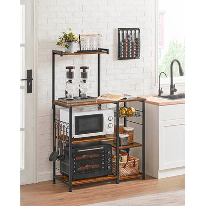 Artikelbild 2 für VASAGLE Küchen-Organizer braun, schwarz 90,0 x 40,0 x 134,0 cm, 1 St., Artikelnummer 262559