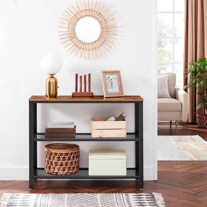 Artikelbild 3 für VASAGLE Konsolentisch rechteckig Spanplatte braun 101,5 x 35,0 x 80,0 cm, 1 St., Artikelnummer 291276