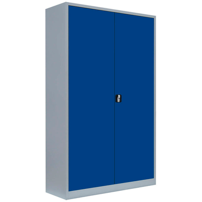 Artikelbild für LÜLLMANN Stahlschrank 530381 enzianblau, lichtgrau 4 Fachböden 120,0 x 60,0 x 195,0 cm, aufgebaut, 1 St., Artikelnummer 182879