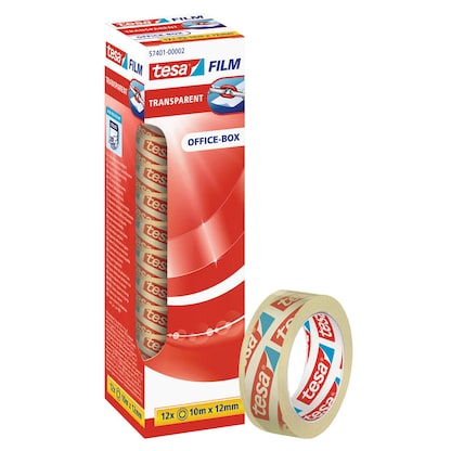 Artikelbild für tesa OFFICE-BOX Klebefilm transparent 12,0 mm x 10,0 m 12 Rollen, Artikelnummer 241489
