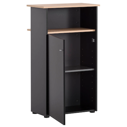 Artikelbild für MÖBELPARTNER Empfangstheke gerade, artisan-eiche, schwarz 65,8 x 44,0 x 110,5 cm, Artikelnummer 172862