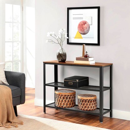 Artikelbild 4 für VASAGLE Konsolentisch rechteckig Spanplatte braun 101,5 x 35,0 x 80,0 cm, 1 St., Artikelnummer 291276