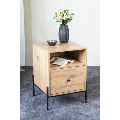 Artikelbild 3 für HAKU Möbel Konsole Nachttisch rechteckig MDF-Platte eiche 45,0 x 47,0 x 60,0 cm, 1 St., Artikelnummer 340079