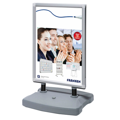 Artikelbild für FRANKEN Kundenstopper Tank silber DIN A1 2 Fächer 67,0 x 59,0 x 112,3 cm, 1 St., Artikelnummer 570299