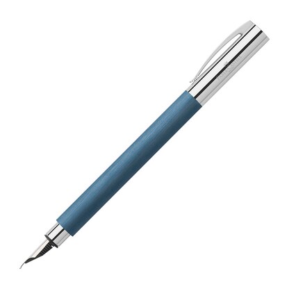 Artikelbild 2 für FABER-CASTELL Ambition Edelharz Patronenfüller blau/silber M (mittel), 1 St., Artikelnummer 100379