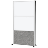 Artikelbild 1 für MAUL Akustik-Trennwand MAULconnecto 9622195, dunkelgrau, weiß 100,0 x 182,0 cm mit Rollen, 1 St., Artikelnummer 156756