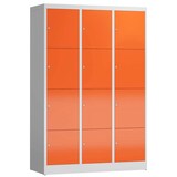 Artikelbild 1 für ClassiX Schließfachschrank feuerrot, lichtgrau X-523434, 12 Schließfächer 118,5 x 50,0 x 180,0 cm, Artikelnummer 189496