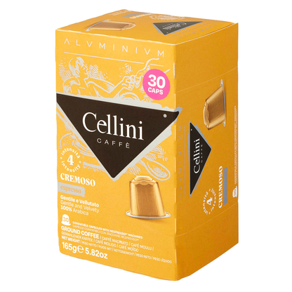Artikelbild 5 für Cellini ESPRESSO CREMOSO Kaffeekapseln, Arabicabohnen kräftig, 30 Stück, Artikelnummer 720712