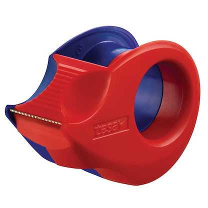 Artikelbild 2 für AKTION: tesa Klebefilmabroller Mini-Abroller rot/blau + GRATIS 2 Rollen tesafilm Kristall-Klar, 10,0 m x 15,0 mm (LxB), Artikelnummer 889071