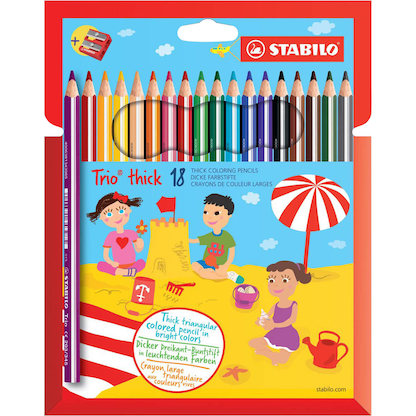 Artikelbild für STABILO Trio® Swano Buntstifte farbsortiert, 18 St., Artikelnummer 603124