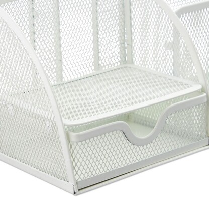 Artikelbild 4 für relaxdays Schreibtisch-Organizer weiß Metall 6 Fächer 28,0 x 14,0 x 13,0 cm, Artikelnummer 516734