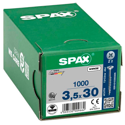 Artikelbild 2 für SPAX® Universalschrauben Z2 Senkkopf WIROX 0291010350305 3,5 mm x 30 mm, 1.000 St., Artikelnummer 394567
