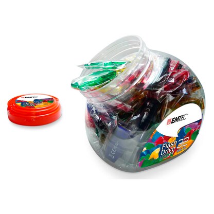 Artikelbild 3 für EMTEC USB-Sticks C410 Color Mix - Candy Jar 2.0 blau, gelb, grün, lila, rot 32 GB, 80 St., Artikelnummer 530799