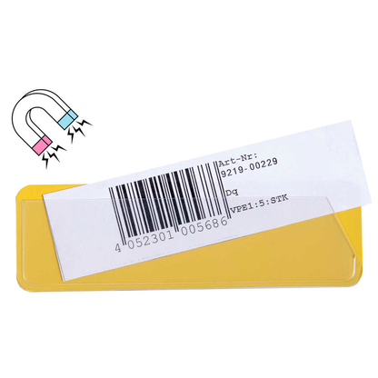 Artikelbild für EICHNER Etikettenhalter magnetisch gelb 12,0 x 4,0 cm, 50 St., Artikelnummer 703056
