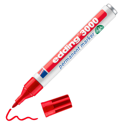 Artikelbild 8 für edding 3000 Permanentmarker farbsortiert 1,5 - 3,0 mm, 4 St., Artikelnummer 580410