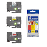 Artikelbild 1 für brother Schriftbänder TZe-31M3 TZE31M3, 12 mm, farbig sortiert, 3 St., Artikelnummer 653303