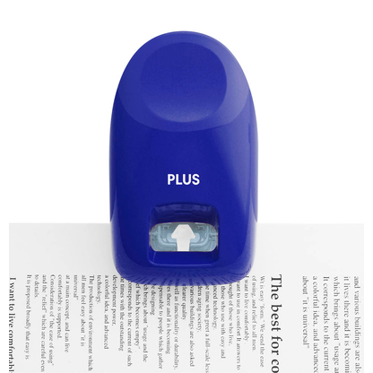 Artikelbild 4 für PLUS JAPAN Klammerloses Heftgerät blau, 1 St., Artikelnummer 368858