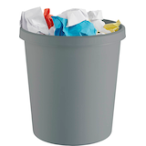 Artikelbild 1 für helit the green german Papierkorb 18,0 l grau, 1 St., Artikelnummer 823684