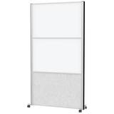 Artikelbild 1 für MAUL Akustik-Trennwand MAULconnecto 9623195, hellgrau, weiß 100,0 x 182,0 cm mit Rollen, 1 St., Artikelnummer 156776