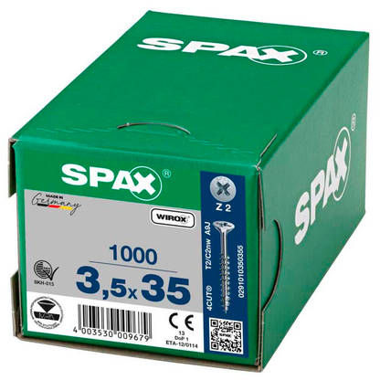 Artikelbild 13 für SPAX® Universalschrauben Z2 Senkkopf WIROX 0291010350355 3,5 mm x 35 mm, 1.000 St., Artikelnummer 394553
