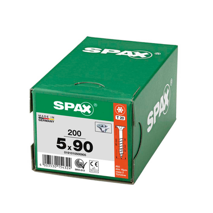 Artikelbild 9 für SPAX® Universalschrauben T20 Senkkopf WIROX 0191010500905 5 mm x 90 mm, 200 St., Artikelnummer 395998