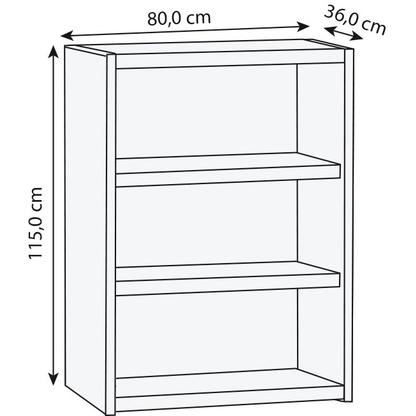 Artikelbild 2 für Kerkmann Aktenregal Priola weiß 80,0 x 36,0 x 115,0 cm, 1 St., Artikelnummer 449672