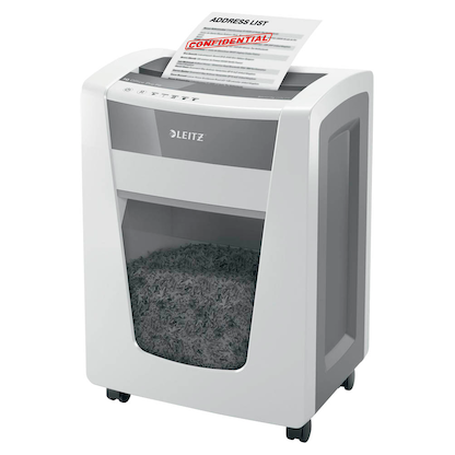 Artikelbild für LEITZ IQ Office Pro Aktenvernichter mit Partikelschnitt P-5, 2 x 15 mm, bis 15 Blatt, weiß, Artikelnummer 634574