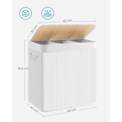 Artikelbild 10 für SONGMICS Wäschesortierer weiß, 1 St., Artikelnummer 438451