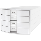 Artikelbild 1 für HAN Schubladenbox IMPULS weiß 1012-12D, DIN A4 mit 4 Schubladen, 1 St., Artikelnummer 747994