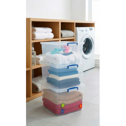 Artikelbild 6 für Really Useful Box Aufbewahrungsboxen 3x 33,5 l transparent 38,3 x 46,0 x 28,5 cm, 3 St., Artikelnummer 751968