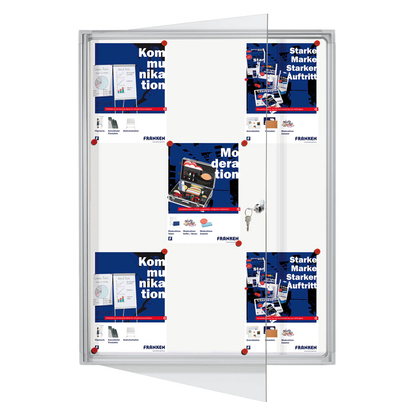 Artikelbild für FRANKEN Schaukasten X-tra!Line silber 9x DIN A4 73,0 x 3,5 x 98,0 cm, 1 St., Artikelnummer 534077