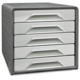 Artikelbild 1 für cep Schubladenbox Smoove lichtgrau 1071116361, DIN A4 mit 5 Schubladen, 1 St., Artikelnummer 319693