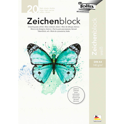 Artikelbild für folia Zeichenblock gekörnt DIN A4 140 g/qm, 20 Blatt, 20 St., Artikelnummer 962550