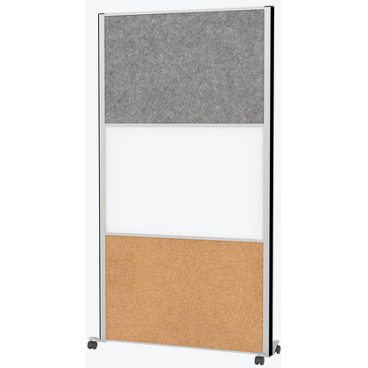 Artikelbild für MAUL Akustik-Trennwand MAULconnecto 9651195, braun, dunkelgrau, weiß 100,0 x 182,0 cm mit Rollen, 1 St., Artikelnummer 156788
