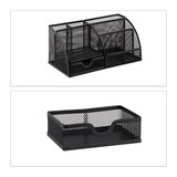 Artikelbild 1 für relaxdays Schreibtisch-Organizer schwarz Metall 6 Fächer 27,5 x 14,0 x 12,5 cm, Artikelnummer 516817