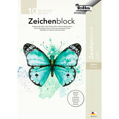 Artikelbild für folia Zeichenblock gekörnt DIN A3 140 g/qm, 10 Blatt, 1 St., Artikelnummer 962561