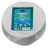 Artikelbild 1 für METRO PROFESSIONAL Aluschalen mit Deckel rund silber 790 ml, 25 St., Artikelnummer 798748