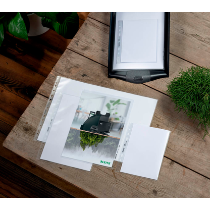 Artikelbild 5 für LEITZ Prospekthüllen recycle 4021 Maxi DIN A4 transparent genarbt 0,10 mm, 25 St., Artikelnummer 304497