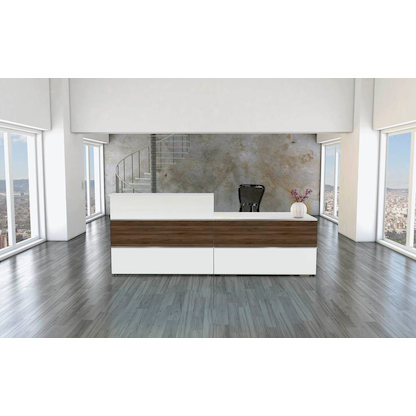 Artikelbild 6 für Kerkmann Empfangstheke gerade, weiß, nussbaum 135,0 x 92,0 x 108,0 cm, Artikelnummer 261659