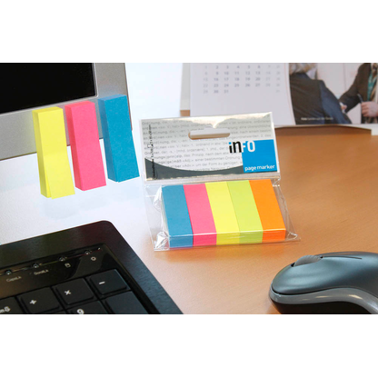 Artikelbild 4 für inFO Brillantmix Haftmarker farbsortiert 5x 100 Streifen, Artikelnummer 438818