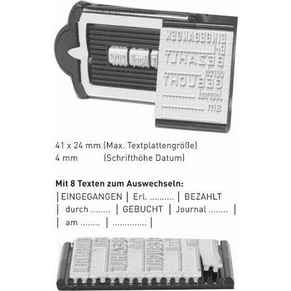 Artikelbild 8 für trodat Datumstempel mit Text 5430/L PROFESSIONAL selbstfärbend blau rot, 1 St., Artikelnummer 442881