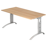 Artikelbild 1 für HAMMERBACHER FS16 höhenverstellbarer Schreibtisch eiche rechteckig, C-Fuß-Gestell silber 160,0 x 80,0 cm, Artikelnummer 866044