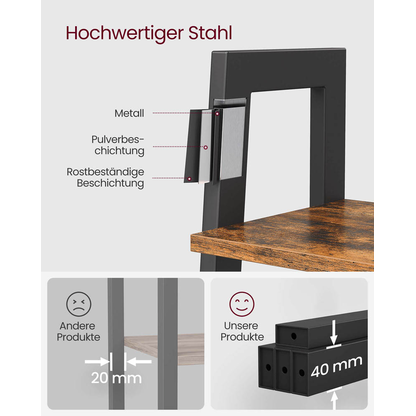 Artikelbild 10 für VASAGLE Bücherregal braun, schwarz 56,0 x 32,0 x 172,0 cm, 1 St., Artikelnummer 262834