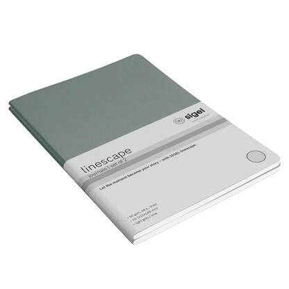 Artikelbild 3 für SIGEL Notizhefte Linescape DIN A5 liniert, hellgrau, neon-grün Softcover 68 Seiten, 2 St., Artikelnummer 630697