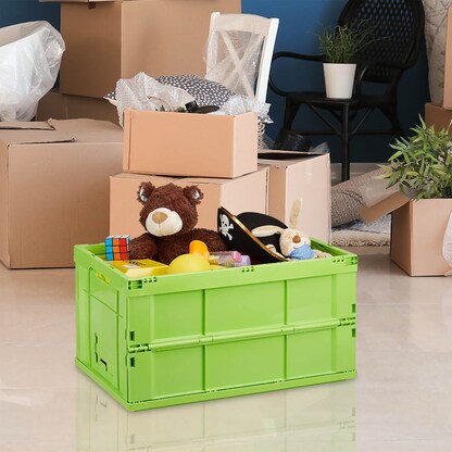 Artikelbild 3 für relaxdays Klappbox 60,0 l grün 58,5 x 40,0 x 31,5 cm, 1 St., Artikelnummer 364366