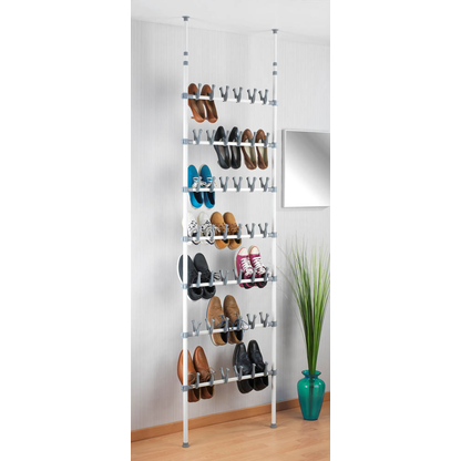 Artikelbild 5 für WENKO Teleskop-Schuhregal Atlas weiß 68,5 x 8,5 x 100,0 - 300,0 cm, 1 St., Artikelnummer 532198