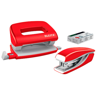 Artikelbild für LEITZ Locher und Heftgeräte Set NeXXt WOW rot, Artikelnummer 235209