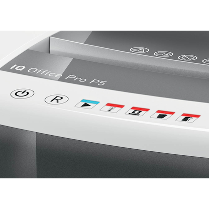 Artikelbild 6 für LEITZ IQ Office Pro Aktenvernichter mit Partikelschnitt P-5, 2 x 15 mm, bis 15 Blatt, weiß, Artikelnummer 634574